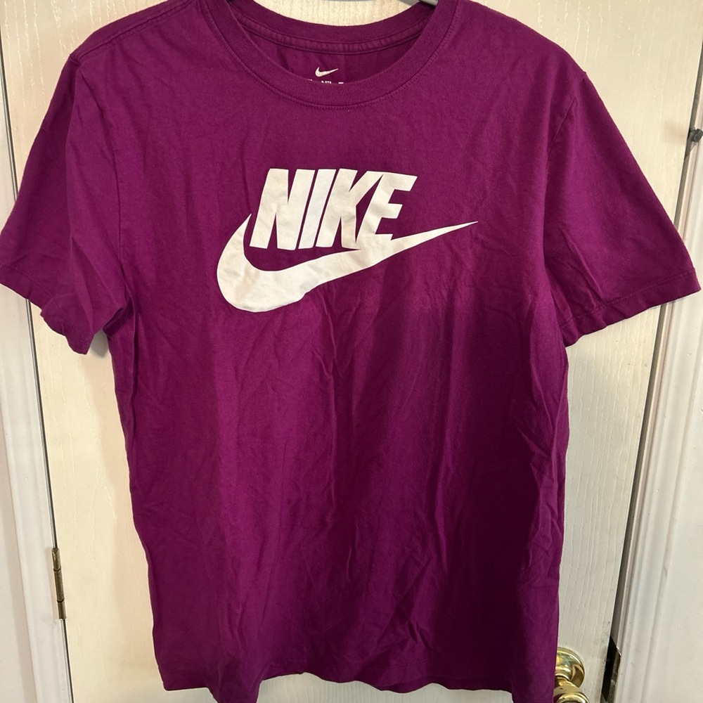 Nike Magenta Tee with White Logo